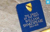 The grave of William Shakespeare, click to enlarge